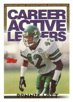 Ronnie Lott New York Jets 1994 Topps NFL Career Activity Leaders #274
